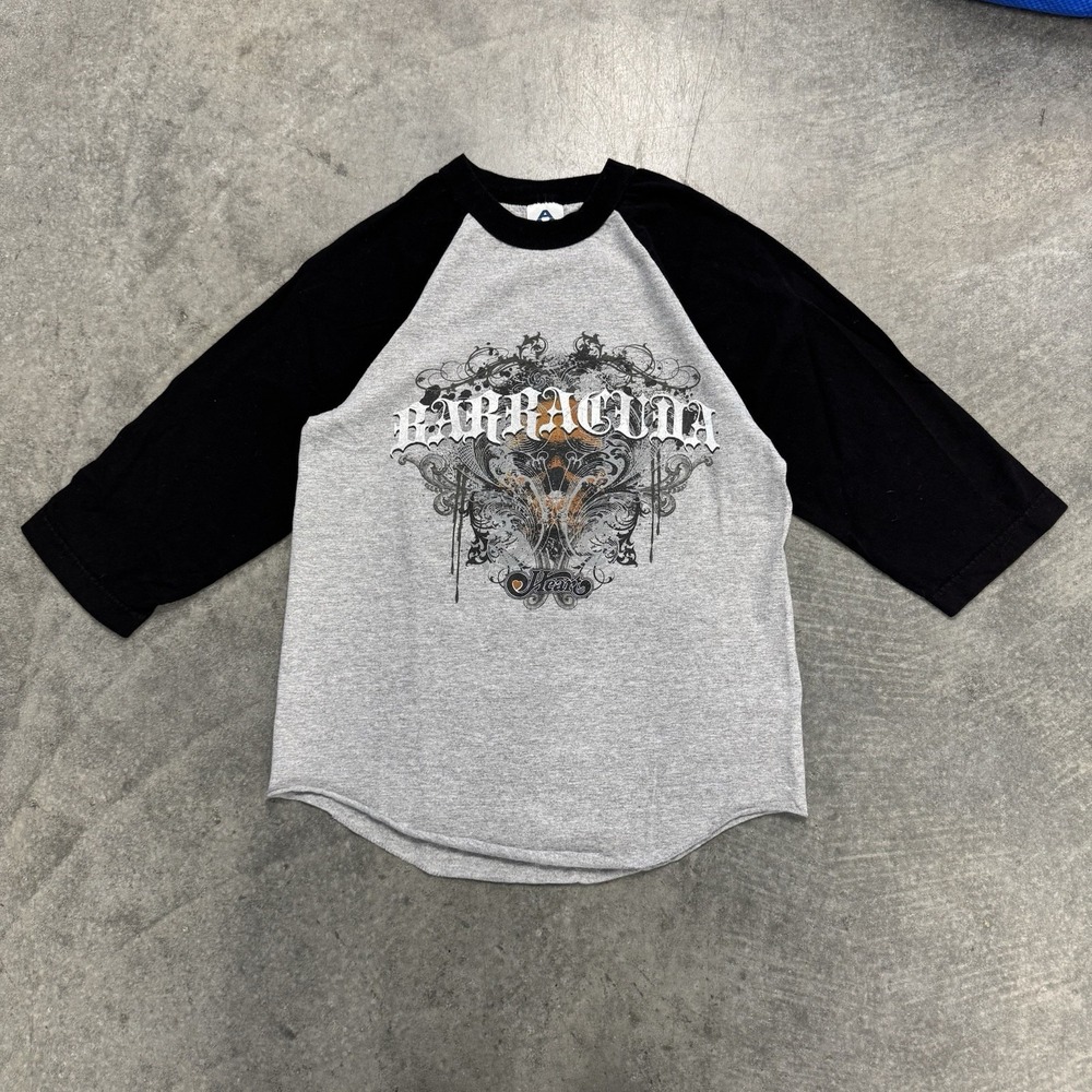 Vintage Heart Barracuda Band Baseball Tee Size Small